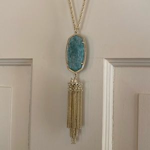 Kendra Scott Rayne Gold Pendant in Amazonite